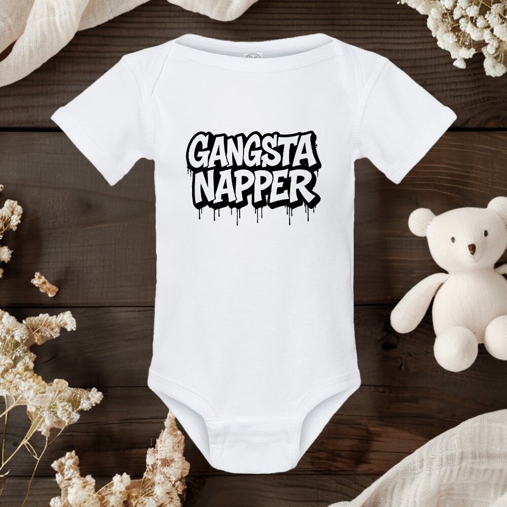 Gangsta Napper Baby Onesie | Funny Baby Onesie | Cool Newborn Gift Idea